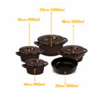 Jogo De Panelas De Cerâmica Ceraflame Duo+ (Smart) 5 peças - Chocolate - Imagem 8