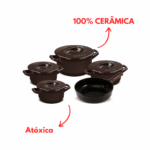 Jogo De Panelas De Cerâmica Ceraflame Duo+ (Smart) 5 peças - Chocolate - Imagem 9