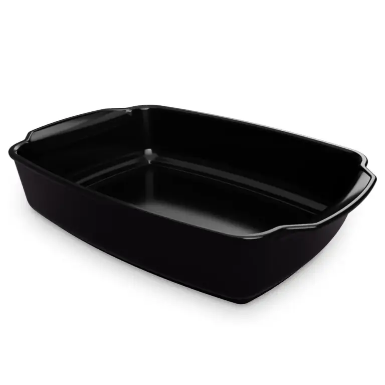 Assadeira Gusto Ceraflame Retangular  31x24x7,5cm 3500ml - Preto