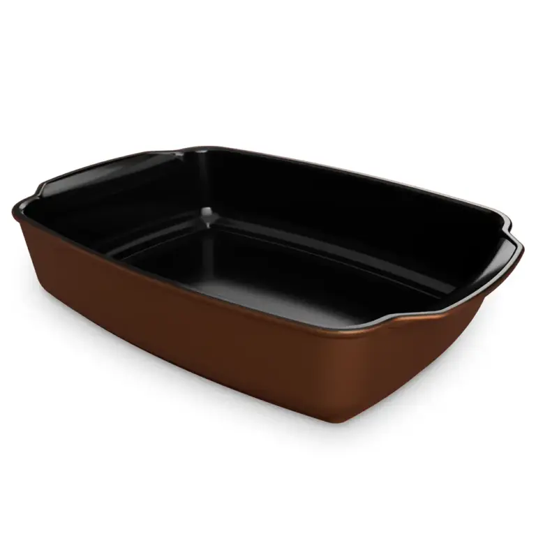 Assadeira Gusto Ceraflame Retangular  31x24x7,5cm 3500ml - Cobre