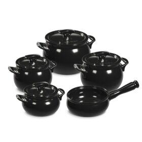 Jogo De Panelas De Cerâmica Ceraflame New Premiere+ (Joy) 5 peças - Preto