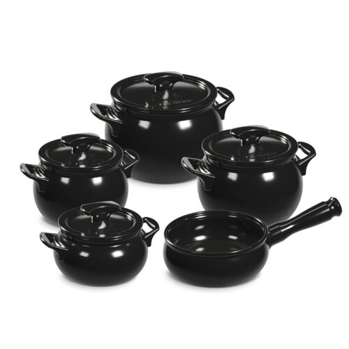 Jogo De Panelas De Cerâmica Ceraflame New Premiere+ (Joy) 5 peças - Preto