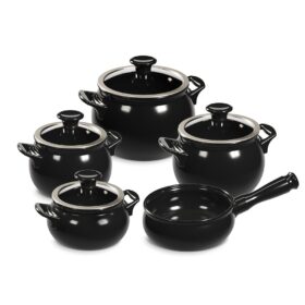 Jogo De Panelas De Cerâmica Ceraflame New Premiere (Joy) 5 peças - Preto