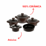 Jogo De Panelas De Cerâmica Ceraflame Duo (Smart) 5 peças - Chocolate - Imagem 9