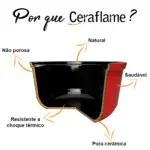 Assadeira Clear Ceraflame Retangular 25x22cm com Alça 2000ml - Preto - Imagem 4