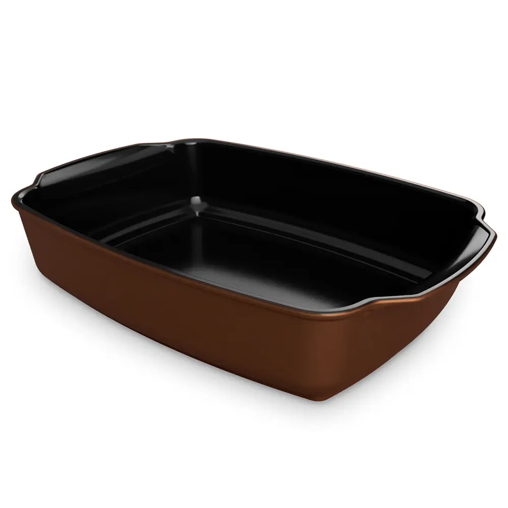 A5719-ASSADEIRA-GUSTO-31X24CM-3500ML-COBRE Assadeira Gusto Ceraflame Retangular 31x24x7,5cm 3500ml - Cobre - Imagem 1