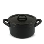 Jogo De Panelas De Cerâmica Ceraflame Martelado+ 5 Pcs Preto - Imagem 2