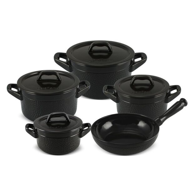 CONJUNTO MARTELADO 5 PCS PRETO