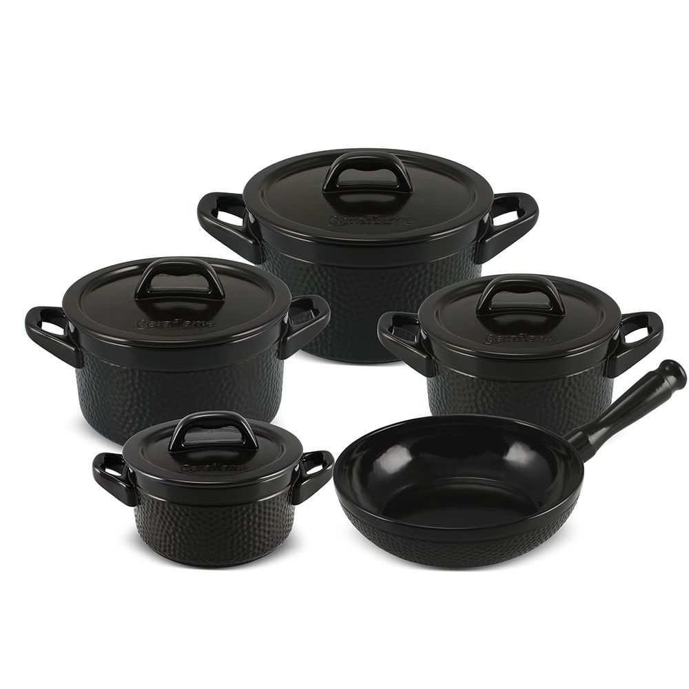 CONJUNTO MARTELADO 5 PCS PRETO