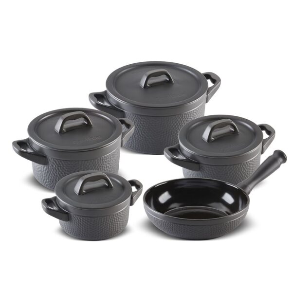 CONJUNTO MARTELADO 5 PCS GRAFITE