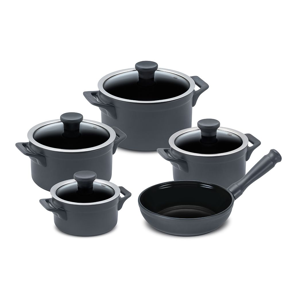 CONJUNTO CLEAR 5 PCS - GRAFITE