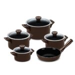 CONJUNTO CLEAR 5 PCS - CHOCOLATE