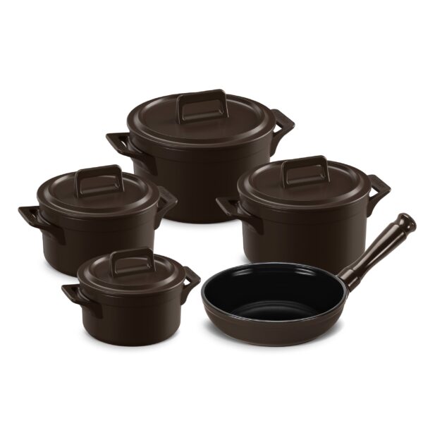 CONJUNTO CLEAR+ 5 PCS (INDUCAO) - CHOCOLATE