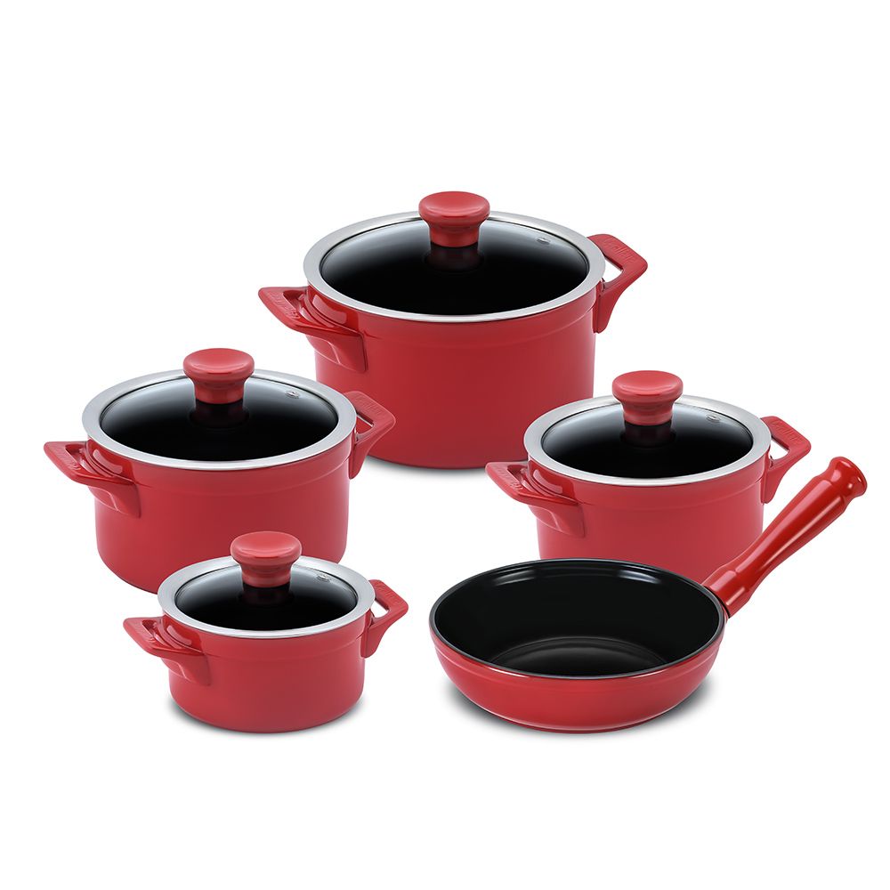 Jogo De Panelas De Cerâmica Ceraflame Clear 5 Pcs - Pomodoro