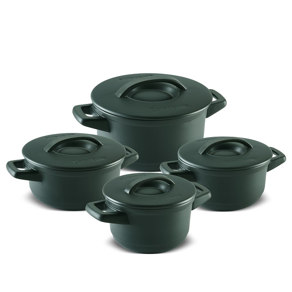 Jogo De Panelas De Cerâmica Ceraflame Duo+ 4 Peças - Matte