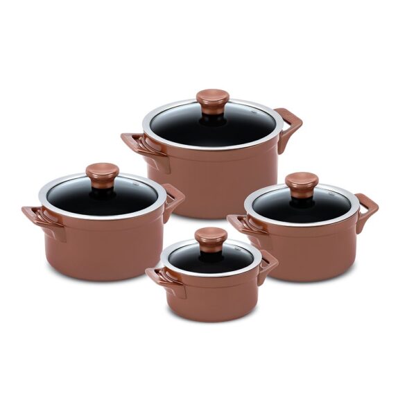 CONJUNTO CLEAR 4 PCS - COBRE