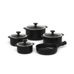 Jogo de Panelas Ceraflame Slim 5 Peças - Preto