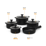 Jogo de Panelas Ceraflame Slim 5 Peças - Preto - Imagem 2