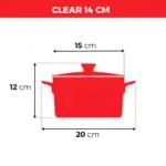 Jogo De Panelas De Cerâmica Ceraflame Clear 5 Pcs - Pomodoro - Imagem 3