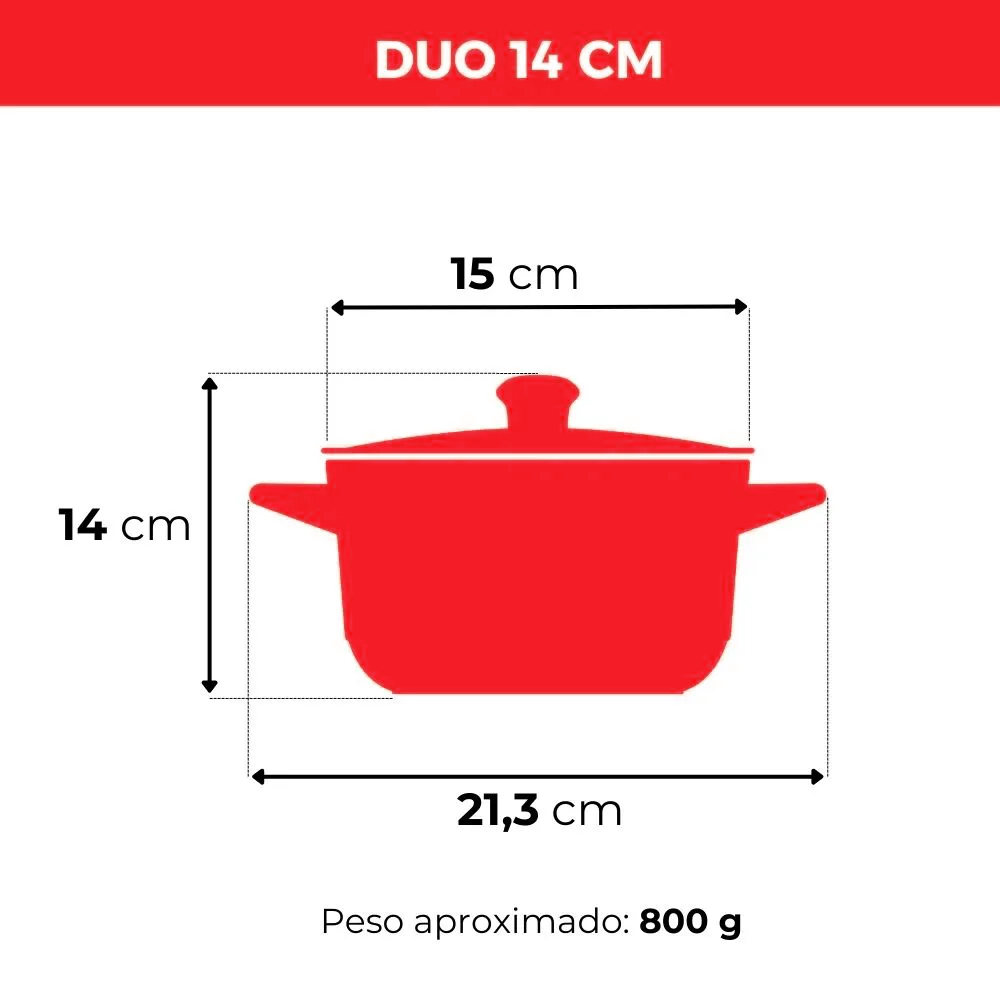 Jogo De Panelas De Cerâmica Ceraflame Duo (Smart) 5 peças - Matte - Imagem 3